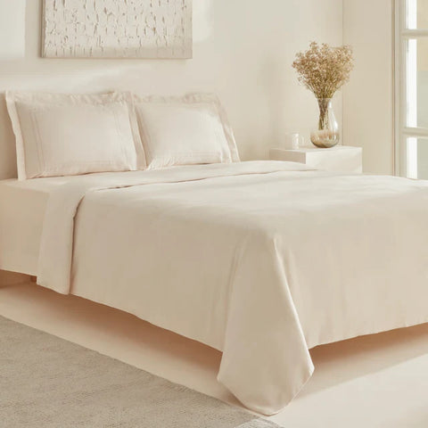 Karaca Home White Collection Felves 100% Cotton Double Bed Duvet Set Beige
 