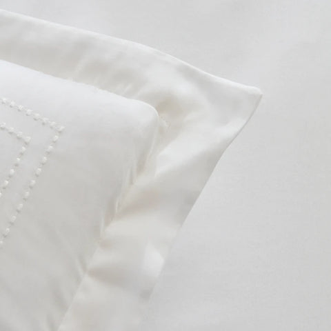 Karaca Home White Collection Felves 100% Cotton King Size Duvet Set White