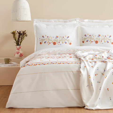 Karaca Home Clarice 100% Cotton Double Bed Duvet & Bedspread Set Multicolor
 