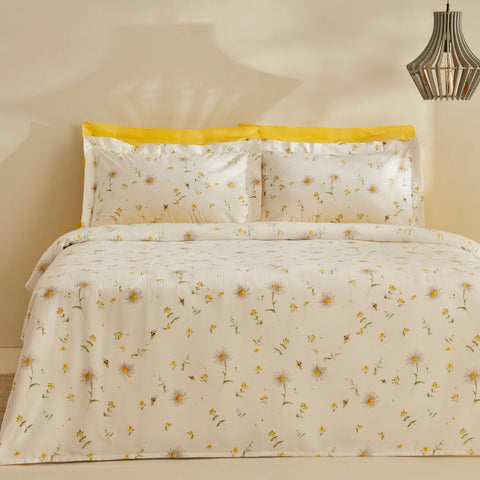 Karaca Home Emma 100% Cotton Double Bed Cover Set Yellow