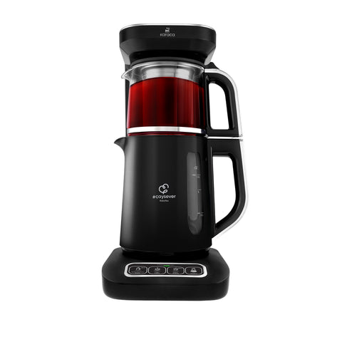 Karaca Caysever Robotea Pro 4 in 1 Talking Automatic Tea Maker Kettle and Filter Coffee Maker 2500W Chrome