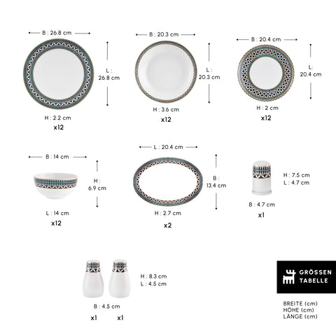 Karaca Forever Bone New Cordoba 53-delig 12-persoons Servies