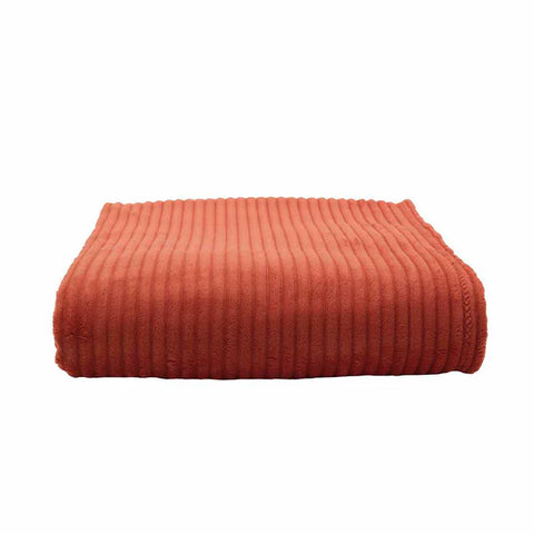 Karaca Home Joena Single Bed Blanket Terracotta  