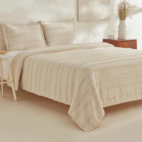 Karaca Home Arlina Bold Double Bedspread Beige
 