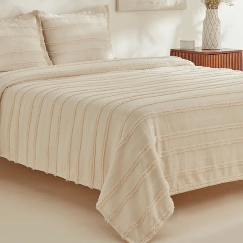 Karaca Home Arlina Bold Double Bedspread Beige
 