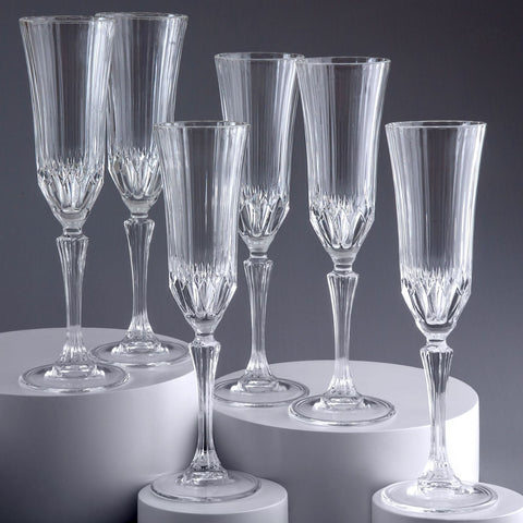 RCR Adagio 6-Piece Champagne Flute Set 180 ml  