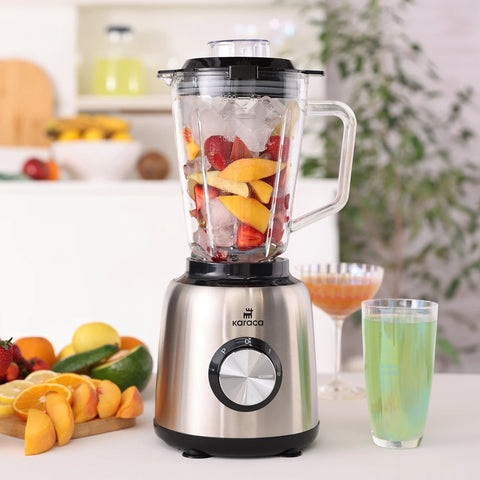 Karaca Inox 1.5 L Glass Jar Inox Smoothie Blender