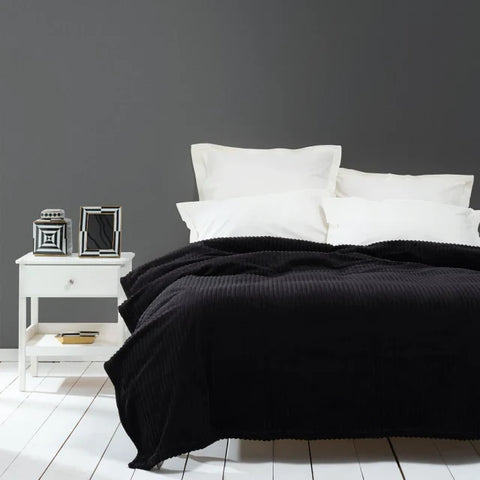 Karaca Home Joena Single Blanket Black 