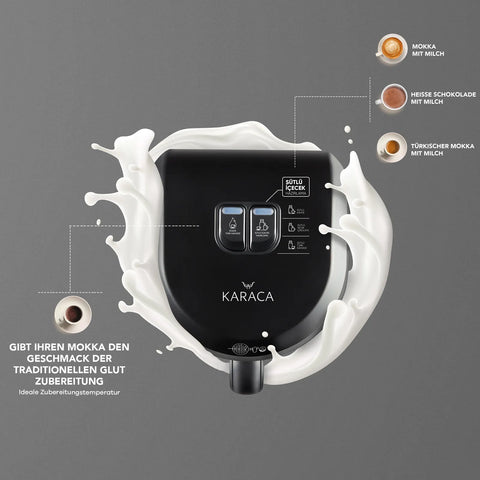 Karaca Hatır Hüps mokkamachine voor Turkse mokka met melk, antraciet