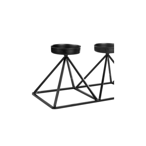 Karaca Home Geometry Kaarshouder, 3-Delig, 36x13cm, Zwart