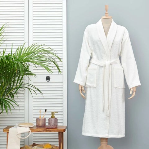 Karaca Home Daily Soft Off White 100% Cotton Women's Bathrobe S/M
 