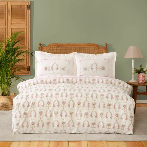 Karaca Home Alfia Powder Single Duvet Cover Set, Cotton