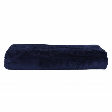 Karaca Home Scala Navy Blue Single Embossed Blanket
 