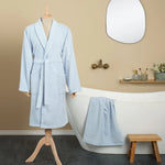 Karaca Home Defy Men's Blue 100% Cotton Bathrobe Set L/XL
 