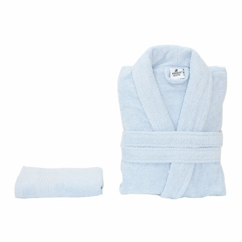 Karaca Home Defy Men's Blue 100% Cotton Bathrobe Set L/XL
 