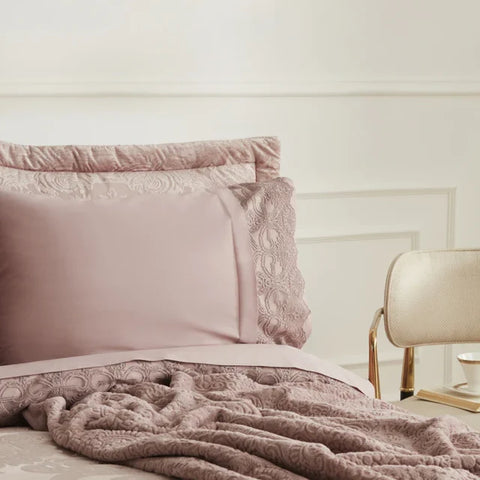 Karaca Home Valeria Elite 8-delige Bruidsbedset Roze Pink