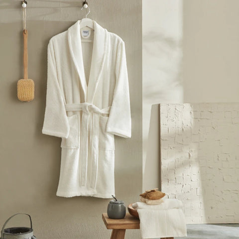 Karaca Home Andy 100% Cotton Bathrobe Set L/XL Offwhite
 