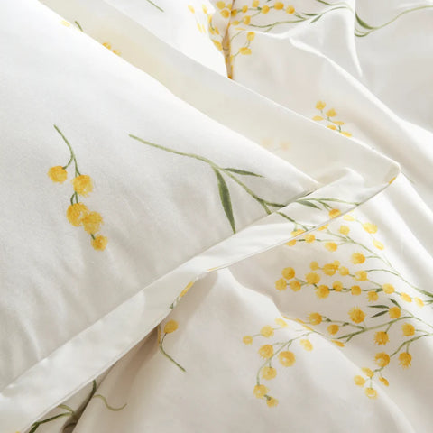 Karaca Home Loretta yellow 100% cotton single bed bedding set