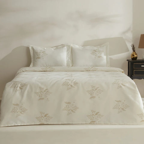 Karaca Home Aurelia Tweepersoons Bedsprei Geborduurd Ecru