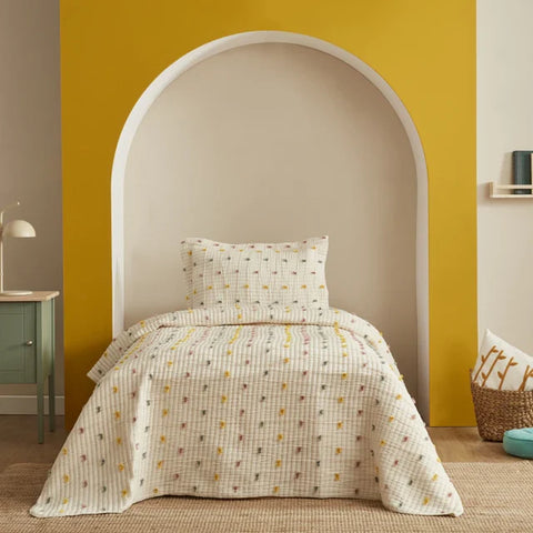 Karaca Home Emma 100% Katoenen Dubbel Bedsprei Set Geel
 