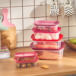 Karaca Vicks Red Velvet 6-Piece Storage Container Set
 