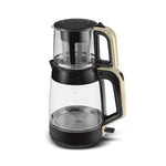 Karaca Glass Tea XL 2in1 Glass Tea Maker and Kettle Cream
 