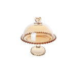 Karaca Glory Amber Cake Stand with Base, 19 cm