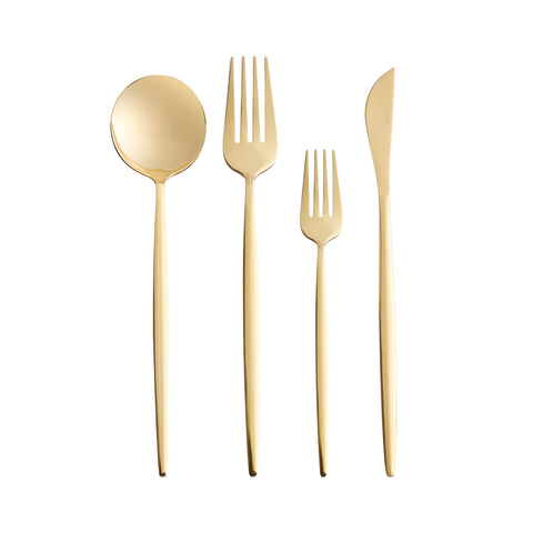 KARACA BELLA 24 PCS CUTLERY SET W/, GOLD