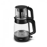 Karaca Glass Tea XL 2-in-1 Glass Tea Maker Shiny Black
 