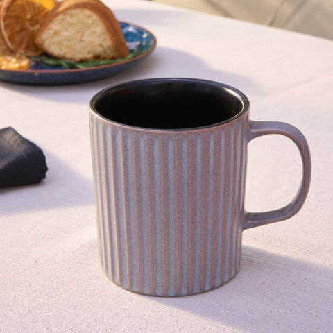 Karaca Cervantes Stoneware Mug, 380 ml, Gray  