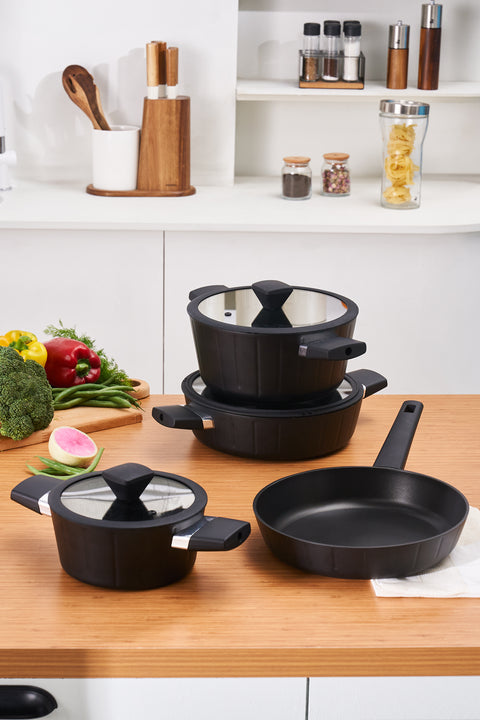 Karaca Biodiamond Regnum 7-Piece Induction Base Cookware Set
 