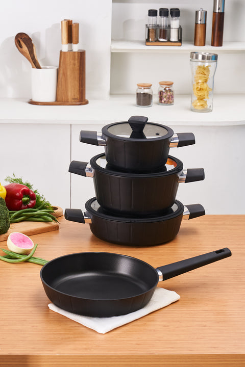 Karaca Biodiamond Regnum 7-Piece Induction Base Cookware Set
 