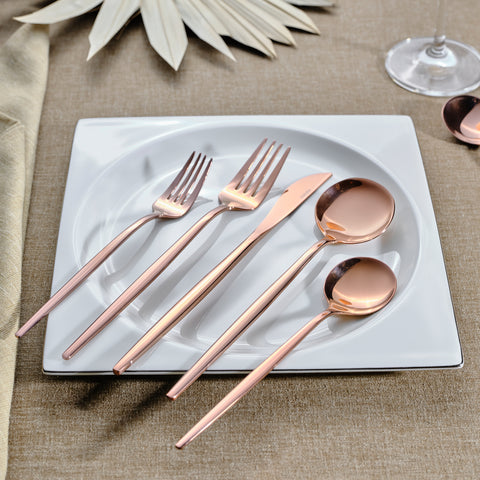 Karaca Orion Rosegold 60-Piece Cutlery Set for 12 People