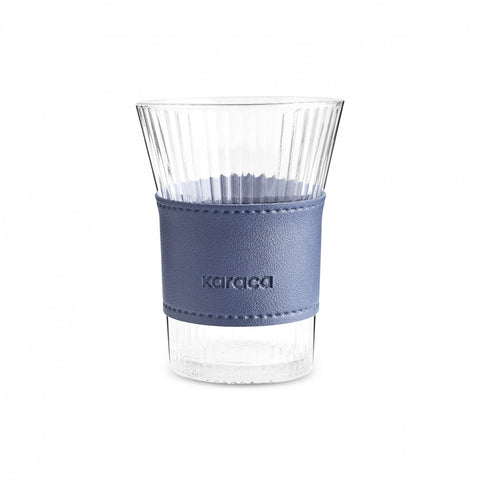 Karaca Leather Cool Touch Latte Mug 210 ML Navy Blue