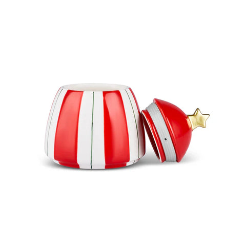 Karaca New Year 25 Candy Stripe 14 cm Storage Container