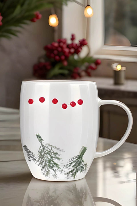 Karaca New Year 25 Snow Mug with Handle, 340 ml