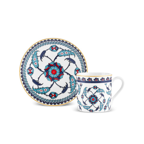 Karaca Rumi coffee cup set for 6 persons, 80 ml