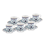 Karaca Rumi coffee cup set for 6 persons, 80 ml