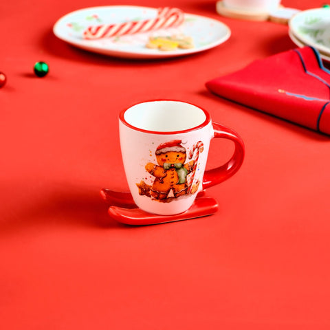 Karaca New Year 25 Cute Gingerbread Man Coffee Cup

