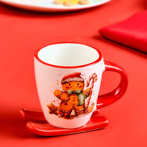 Karaca New Year 25 Cute Gingerbread Man Coffee Cup

