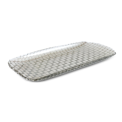 Karaca Braid Luster Plate Boat Shape 29x8.5 cm