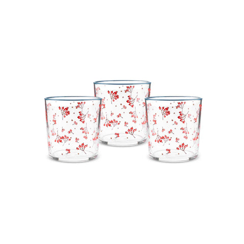 Karaca Butcher Broom 380 ml 3-Piece Drinking Glass Set  