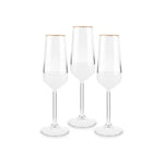 Karaca Jasmine 195 Ml Set Of 3 Champagne Glasses