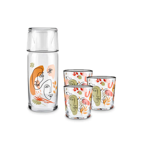 Karaca Face 5-Piece Glass Set