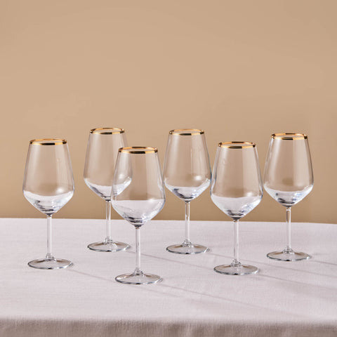 Karaca Orlando 490 Ml 6-Piece Goblet Glass Set