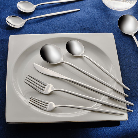 Karaca Orion Platin 30-Piece Cutlery Set for 6 People