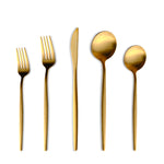 Karaca Orion Matte Gold 12-Person 60-Piece Cutlery Set