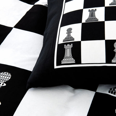 KH CHESS DUVET COVER SET (200X200+2*80X80) DEU