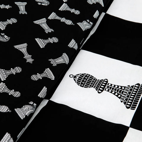 KH CHESS DUVET COVER SET (200X200+2*80X80) DEU