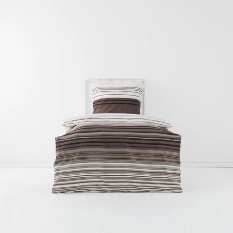 KH ASPEN BLACK & BROWN DUVET COVER SET (155X220+80X80) DEU